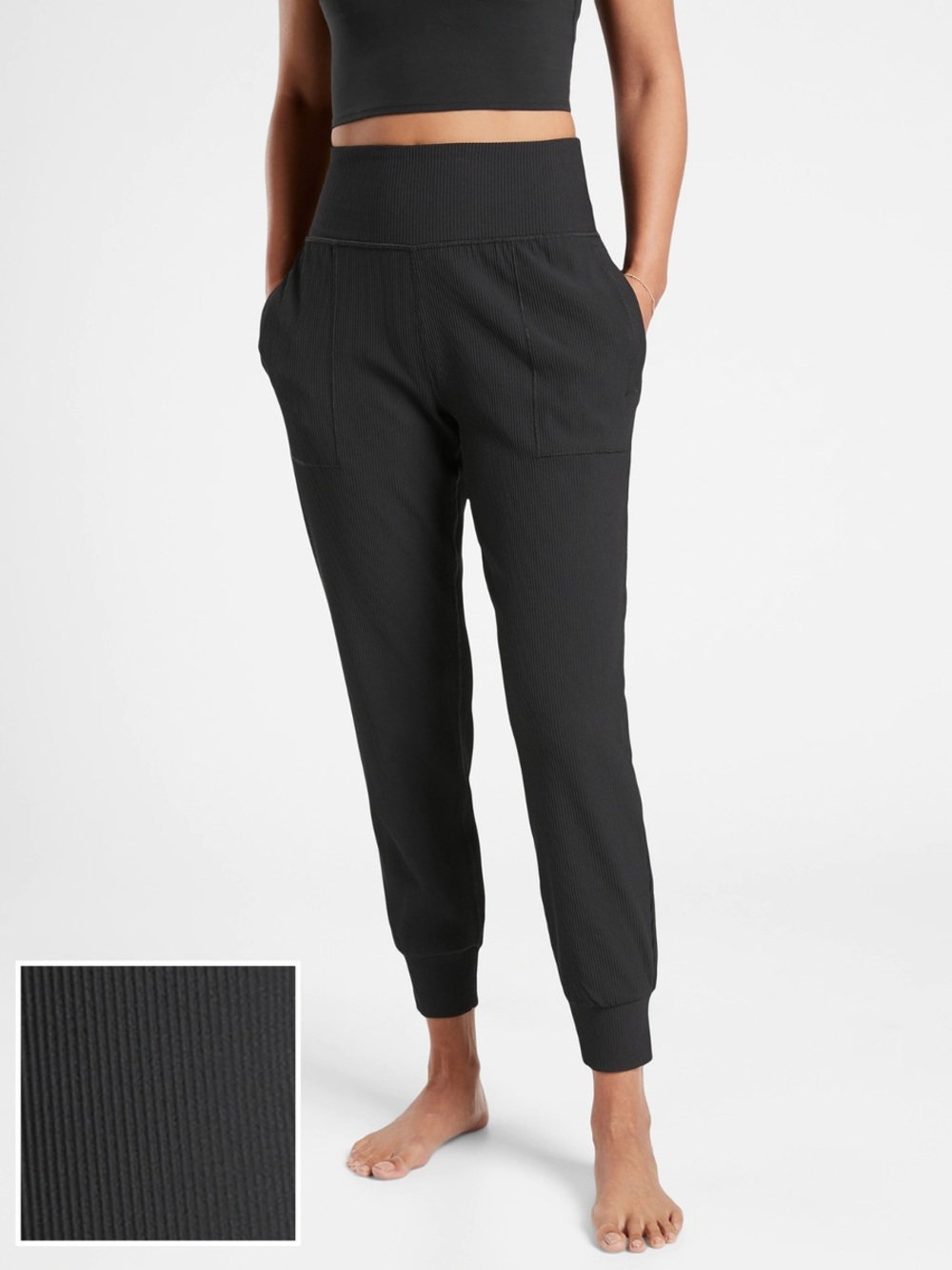 Athleta Salutation Rib High-Waist Joggers (XL)